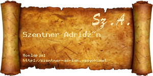 Szentner Adrián névjegykártya